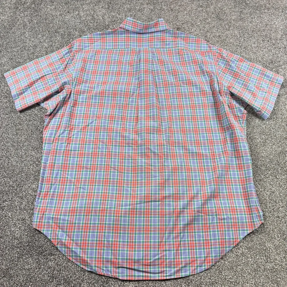 Polo Ralph Lauren Men XL Classic Fit Short Sleeve Plaid Button Down Multi Color